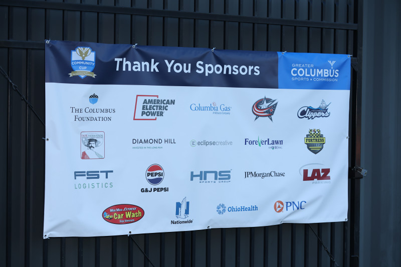photo of a thank you sponsors sign