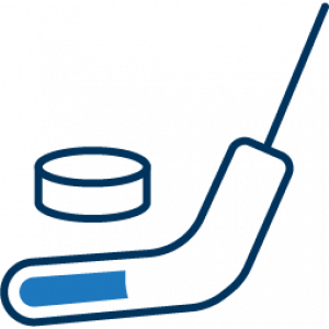 Icon Representing the Sport: Hockey Shot